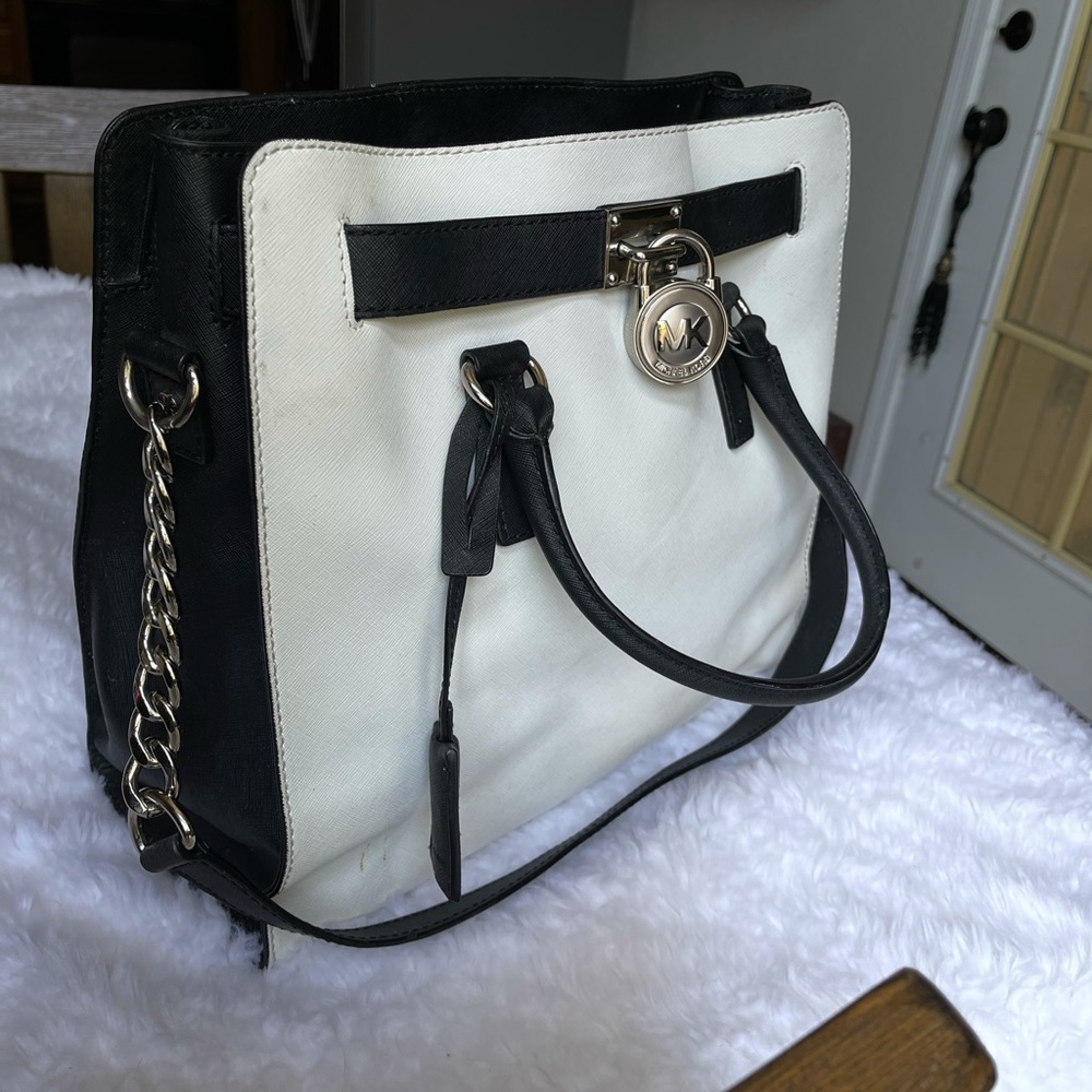 Michael Kors large Hamilton chain leather tote